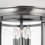 Потолочный светильник в форме фонаря с прозрачным цилиндрическим плафоном и тремя лампами в форме свечей Hinkley варинант исполнения - 4 | Loft Concept в Саратове