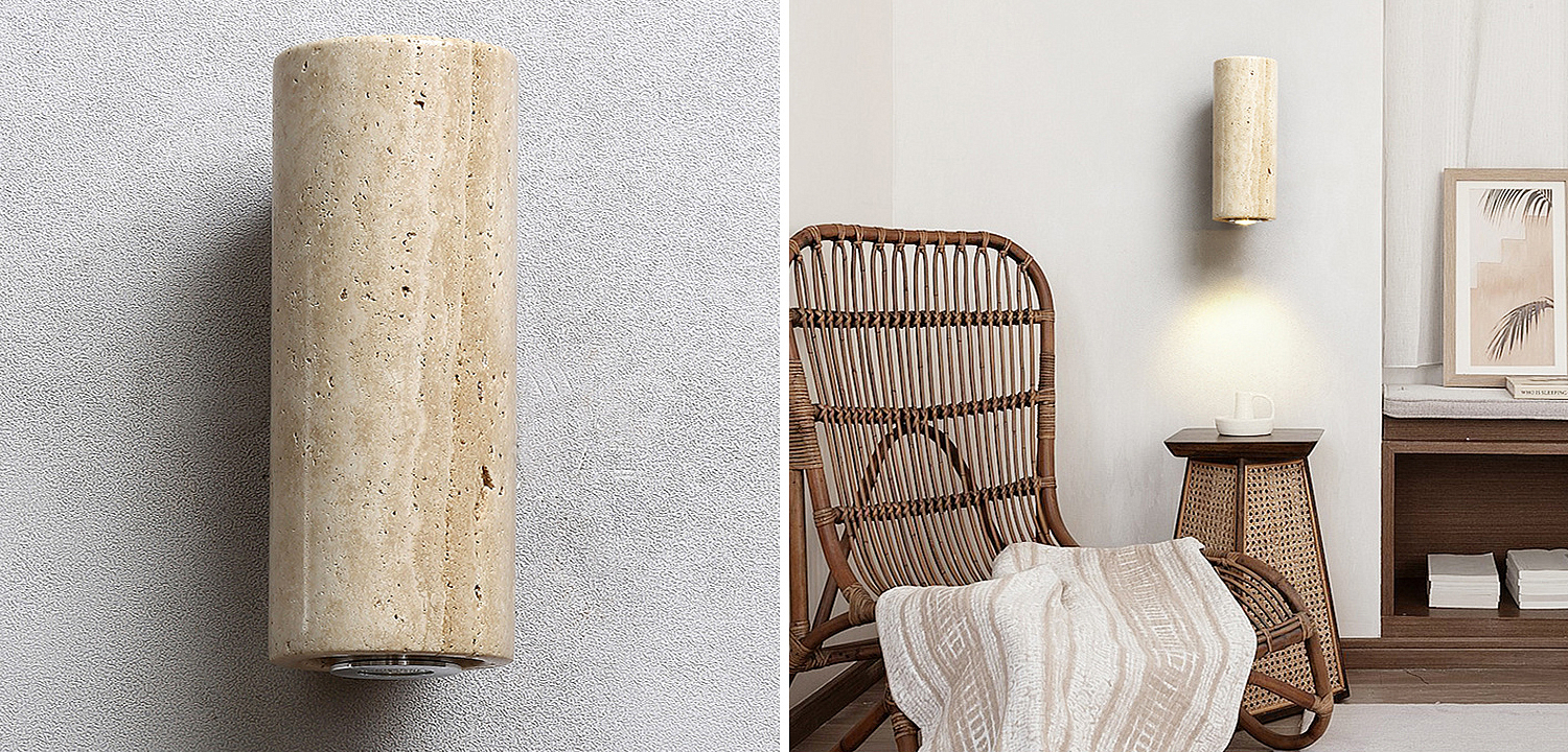 Бра Travertine Cylinder Spot Wall Lamp Бра Travertine Cylinder Spot Wall Lamp - Loft-Concept в Саратове