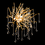 Бра с лучеобразным основанием и подвесками из прозрачного стекла в виде длинных капель Droplet Chandelier варинант исполнения - 4 | Loft Concept в Саратове