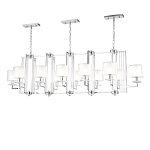 Люстра прямоугольной формы с 12-ю цилиндрическими плафонами из стекла Laurent варинант исполнения - 4 | Loft Concept в Саратове