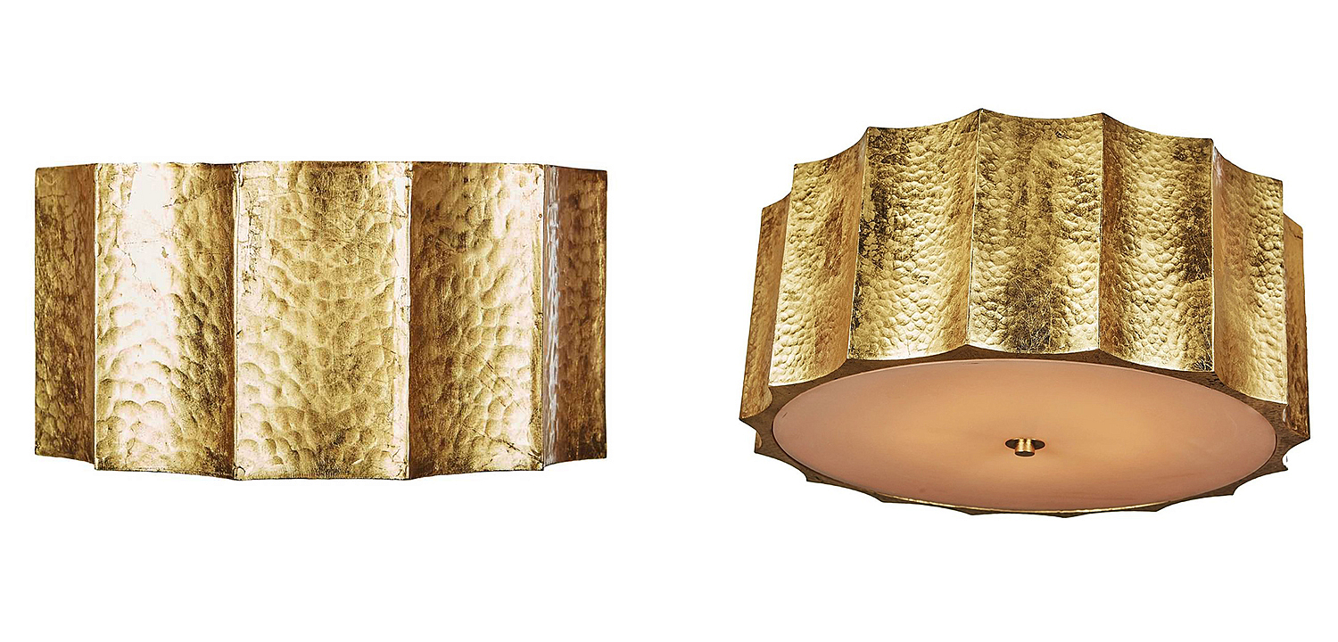 Потолочный светильник Grooved Gold Drum Потолочный светильник Grooved Gold Drum - Loft-Concept в Саратове