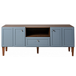 ТВ-тумба серая из массива бука с 2-мя дверками и ящиком Wenge Light варинант исполнения - 2 | Loft Concept в Саратове