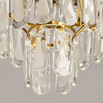 Люстра многоярусная с овальными прозрачными подвесками 28 см Harmonica варинант исполнения - 9 | Loft Concept в Саратове