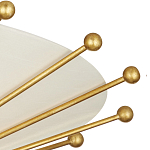 Потолочный светильник в форме конуса с каркасом золотого цвета и тканевым абажуром Inspiration in Light варинант исполнения - 1 | Loft Concept в Саратове