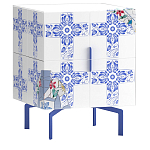 Тумба на синих ножках Short Re Rblue варинант исполнения - 1 | Loft Concept в Саратове