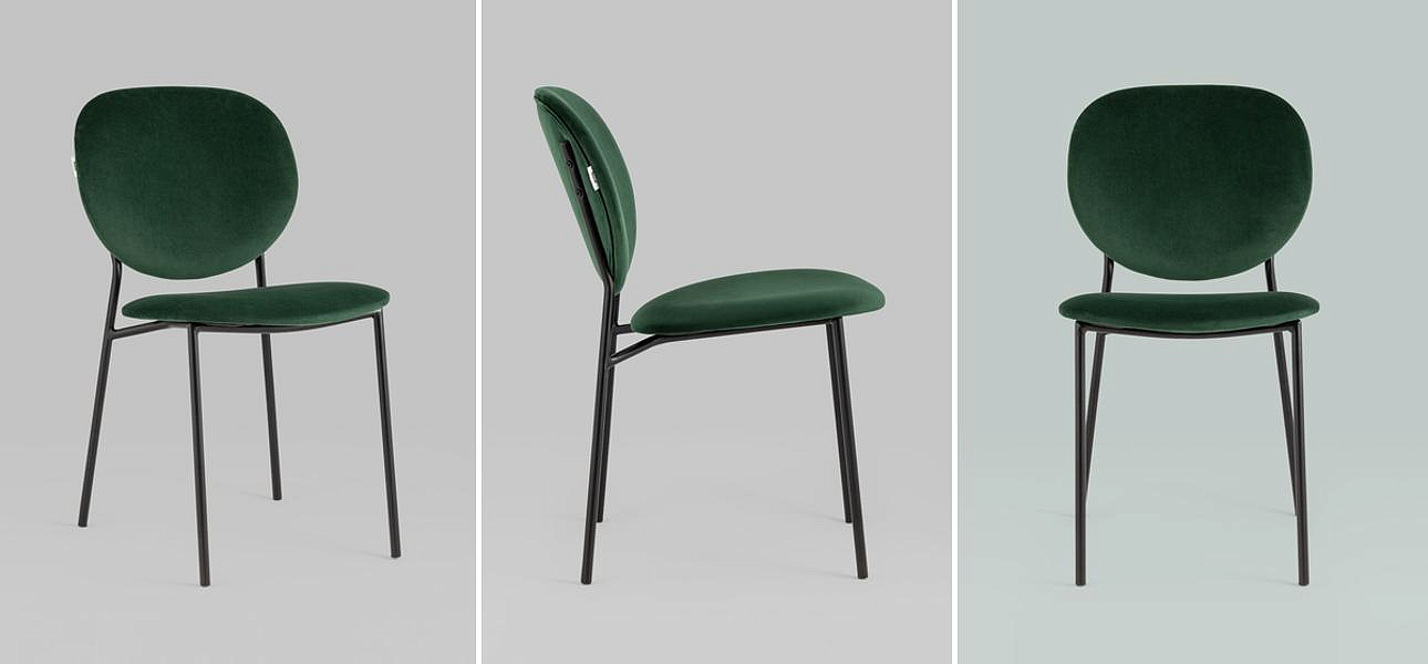 Стул Stanley Chair Зеленый Велюр Стул Stanley Chair Зеленый Велюр - Loft-Concept в Саратове