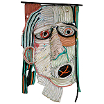 Арт-Объект плетеный из нитей большой портрет Joana Schneider  варинант исполнения - 3 | Loft Concept в Саратове