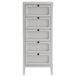 Комод узкий с 5-ю ящиками серый Silva Grey Chest of Drawers варинант исполнения - 1 | Loft Concept в Саратове