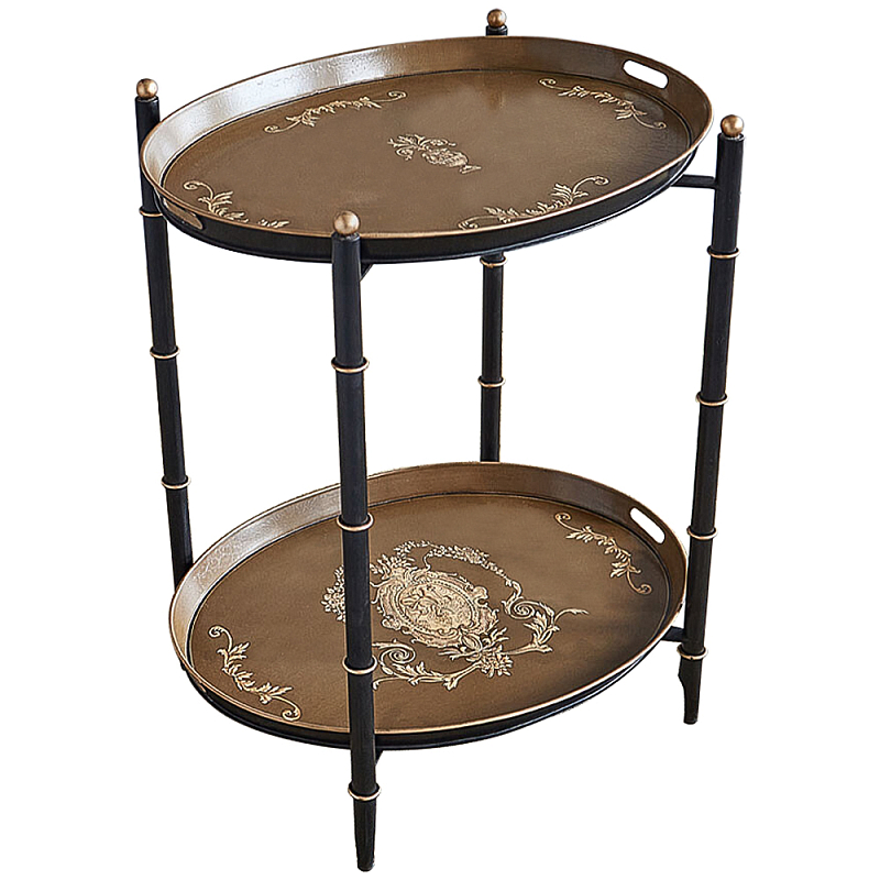 Кофейный стол Chinoiserie Collection Coffee Table Бронза Светло-коричневый Черный Кофейный стол Chinoiserie Collection Coffee Table Бронза Светло-коричневый Черный в Саратове | Loft Concept