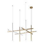 Люстра с 6-ю цилиндрическими плафонами на тонких тросах Trumpet tube варинант исполнения - 2 | Loft Concept в Саратове