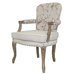 Кресло с изображением сакуры Aubrey Classical Armchair beige flax варинант исполнения - 3 | Loft Concept в Саратове