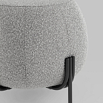 Пуф в ткани букле серого цвета Pikelet варинант исполнения - 3 | Loft Concept в Саратове