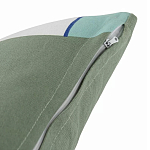 Подушка декоративная хлопковая мятного цвета с абстрактным принтом Elysian Flow Breeze варинант исполнения - 4 | Loft Concept в Саратове