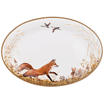 Блюдо овальное из фарфора с изображением животных Hunting Porcelain Collection варинант исполнения - 1 | Loft Concept в Саратове