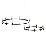 Люстра подвесная с цилиндрическими плафонами на двух круглых подвесах  Arnaut Light варинант исполнения - 1 | Loft Concept в Саратове