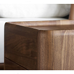 Прикроватный деревянный столик с 2-мя ящиками Moon Walnut Furniture варинант исполнения - 8 | Loft Concept в Саратове