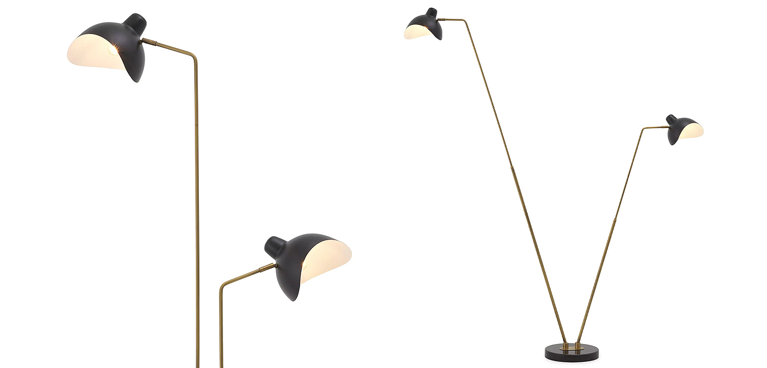 Торшер Eichholtz Floor Lamp Asta Double Торшер Eichholtz Floor Lamp Asta Double - Loft-Concept в Саратове