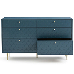 Комод с 6 выдвижными ящиками Scale Ornament Blue Chest of Drawers варинант исполнения - 3 | Loft Concept в Саратове
