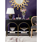 Чаша из прозрачного стекла с бронзовым ободком и фигурками бабочек Eden Garden варинант исполнения - 3 | Loft Concept в Саратове