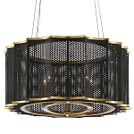 Люстра овальная в сочетании черного и золотого цвета Mesh Lighting варинант исполнения - 3 | Loft Concept в Саратове