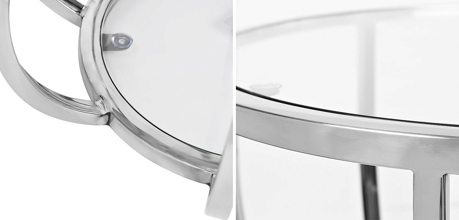 Приставной стол Fedric Side Table silver Приставной стол Fedric Side Table silver - Loft-Concept в Саратове