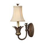 Бра с бежевым тканевым абажуром и декоративной чашей Hinkley варинант исполнения - 1 | Loft Concept в Саратове