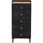 Высокий комод с 5-ю ящиками Cesar Black Chest of Drawers варинант исполнения - 1 | Loft Concept в Саратове