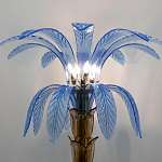 Торшер Glass Decorated Palm Floor Lamp Blue Листья Пальмы  варинант исполнения - 1 | Loft Concept в Саратове
