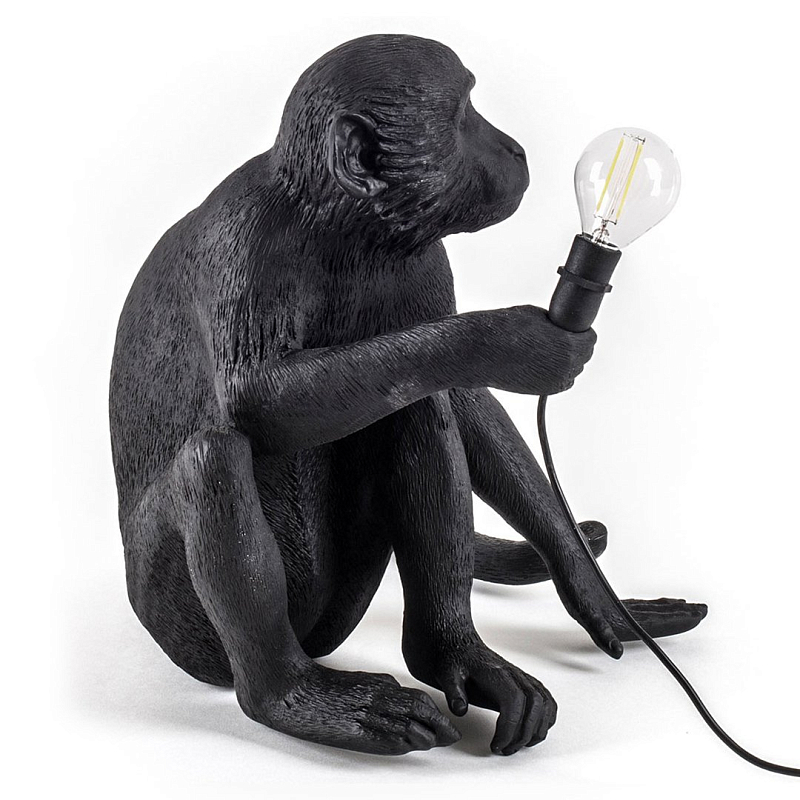 Настольная Лампа SELETTI MONKEY LAMP SITTING VERSION Черный Настольная Лампа SELETTI MONKEY LAMP SITTING VERSION Черный в Саратове | Loft Concept
