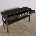 Дизайнерская Консоль с полкой и ящиком Primo Темный орех варинант исполнения - 6 | Loft Concept в Саратове