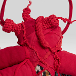 Настенный ковер разноцветный из одежды Heart варинант исполнения - 3 | Loft Concept в Саратове