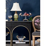 Чаша из прозрачного стекла с фигурками разноцветных попугаев на ободке 38 Eden Garden варинант исполнения - 5 | Loft Concept в Саратове