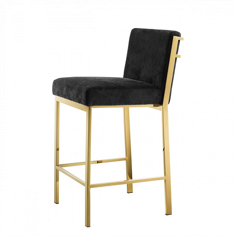 Полубарный стул Eichholtz Counter Stool Scott Gold Черный Глянцевое золото Полубарный стул Eichholtz Counter Stool Scott Gold Черный Глянцевое золото в Саратове | Loft Concept