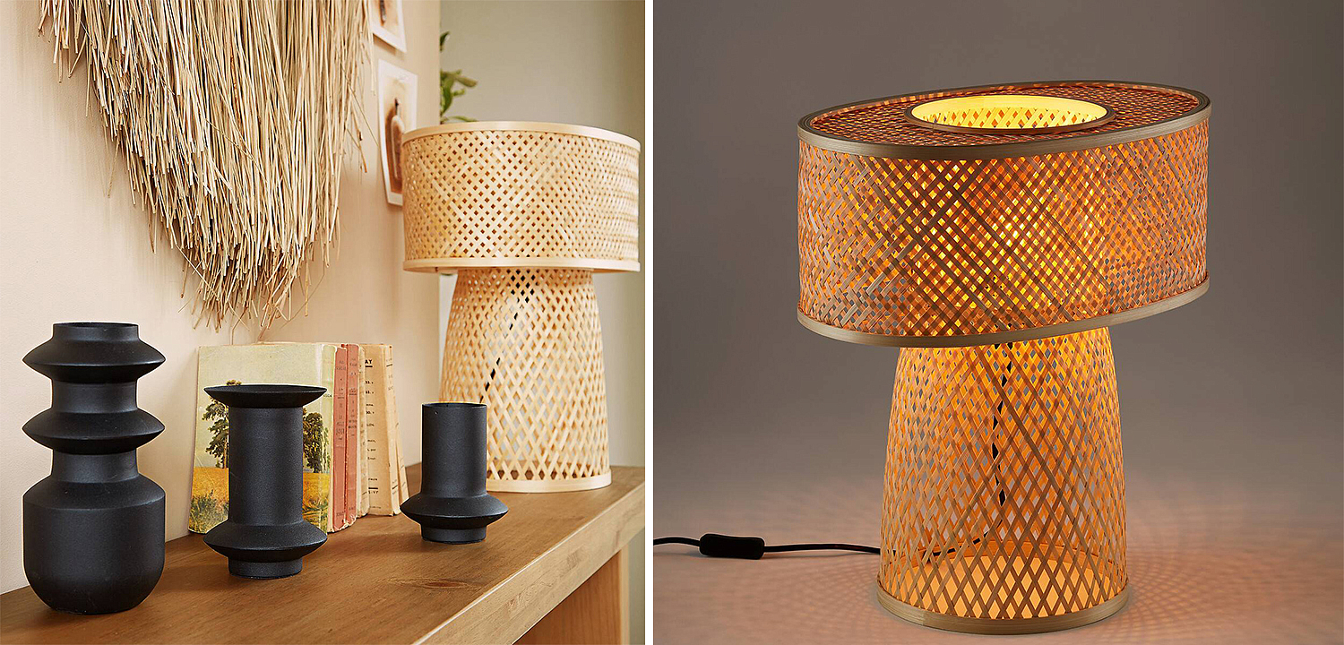 Настольная лампа Maren Wicker Table lamp Настольная лампа Maren Wicker Table lamp - Loft-Concept в Саратове