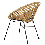 Стул круглый с ротанговым плетением Round Wicker Stool варинант исполнения - 4 | Loft Concept в Саратове