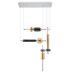 Люстра подвесная из металла и стекла Harmony of Strict Lines варинант исполнения - 1 | Loft Concept в Саратове