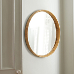 Зеркало круглое в раме из ротанга Wickerwork варинант исполнения - 1 | Loft Concept в Саратове