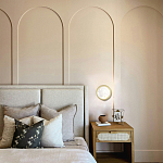 Светодиодное бра круглой формы с металлической рамой золотого цвета Marble Glow варинант исполнения - 2 | Loft Concept в Саратове