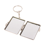 Зеркало брелок складное двухстороннее из натурального камня Оникс Silver Stone Mirrors варинант исполнения - 3 | Loft Concept в Саратове