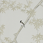 Обои ручная роспись Summer Night Blossom Colourway SC-122 on Bleached white dyed silk варинант исполнения - 1 | Loft Concept в Саратове