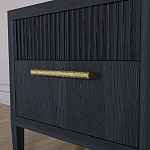 Прикроватная Тумбочка Primo с двумя ящиками Черный дуб варинант исполнения - 3 | Loft Concept в Саратове