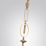 Подвесной светильник с прямоугольными и овальными элементами и акцентом из натурального камня Tectona  варинант исполнения - 6 | Loft Concept в Саратове