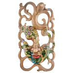 Маска деревянная резная расписная Tropical Paradise варинант исполнения - 4 | Loft Concept в Саратове