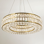 Круглая люстра с хрустальным декором Langlais Crystal Brass Chandelier варинант исполнения - 4 | Loft Concept в Саратове