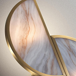 Бра с двумя полукруглыми плафонами из искусственного алебастра в бронзовой оправе Marbella варинант исполнения - 9 | Loft Concept в Саратове