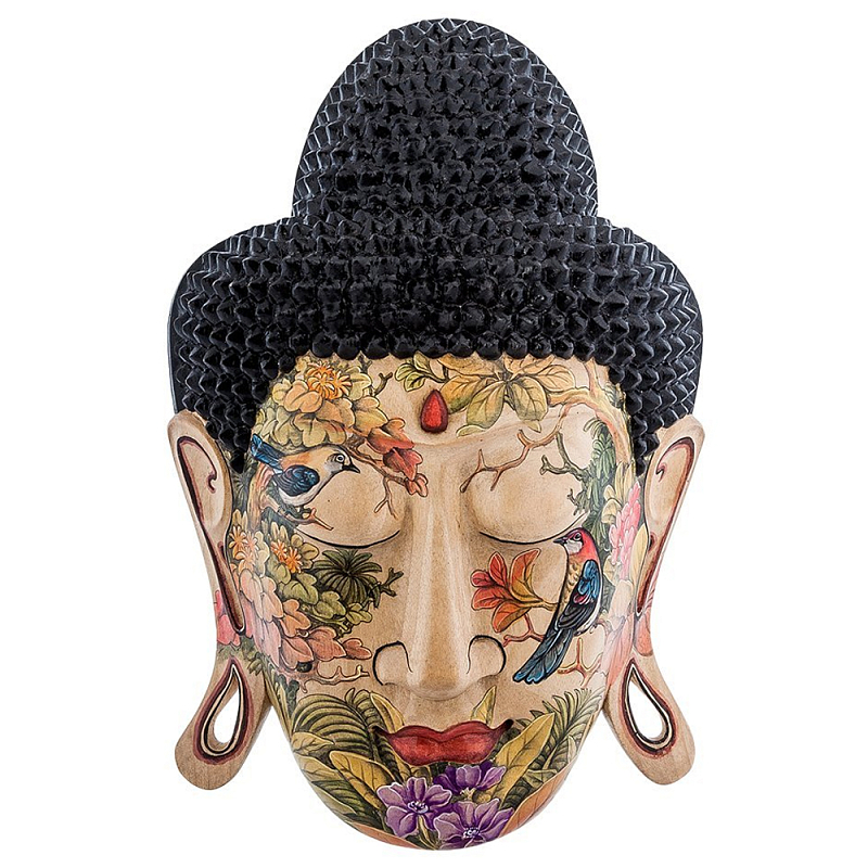 Маска ручной работы деревянная расписная Balinese Mask Мульти в Саратове | Loft Concept 