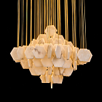 Люстра с фигурными подвесками из натурального камня Glowing Spheres варинант исполнения - 2 | Loft Concept в Саратове