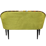 Диван двухместный из натурального бука с цветочным принтом Impressionism in Art варинант исполнения - 2 | Loft Concept в Саратове