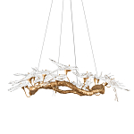 Люстра подвесная с прозрачными стеклянными птичками на ветвях Диаметр 100 см Serip Voa варинант исполнения - 1 | Loft Concept в Саратове