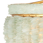 Подвесной светильник с каскадом из стеклянных декоративных элементов на золотом каркасе Shining Sea Glass варинант исполнения - 1 | Loft Concept в Саратове